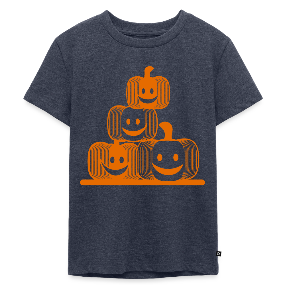 Happy Pumpkin Crew - Kinder Premium T-Shirt - Jeansblau 