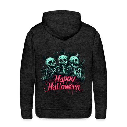 Gruselige Skelette, pink "Happy Halloween" - Männer Premium Hoodie - by Artful Alchemist