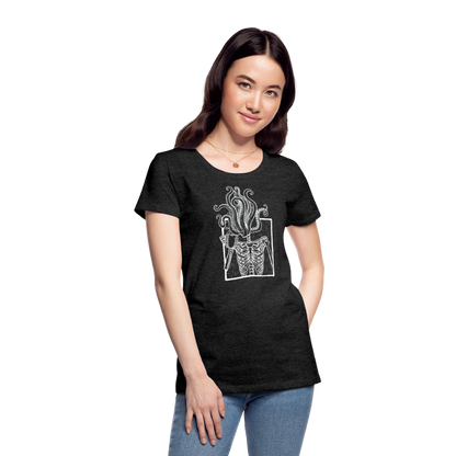 Kaffee trinkendes Skelett mit Tentakel Kopf - Frauen Premium T-Shirt - by Artful Alchemist