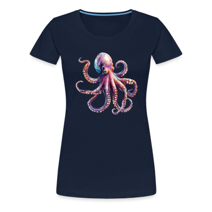 Cooles Wasserfarben Aquarell Oktopus Design - Frauen Premium T-Shirts - by Artful Alchemist
