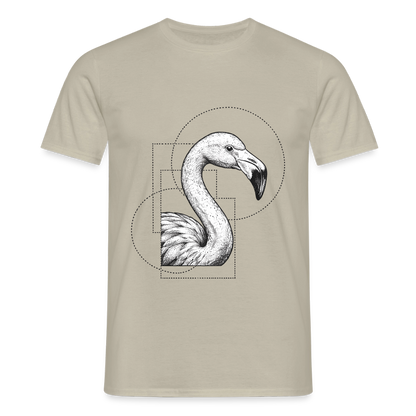 Geometric Grace – Modern Flamingo - Männer T-Shirt - by Artful Alchemist