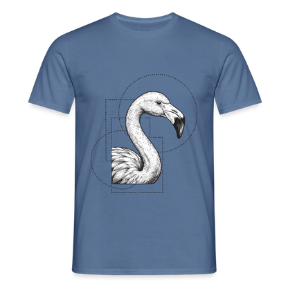 Geometric Grace – Modern Flamingo - Männer T-Shirt - by Artful Alchemist