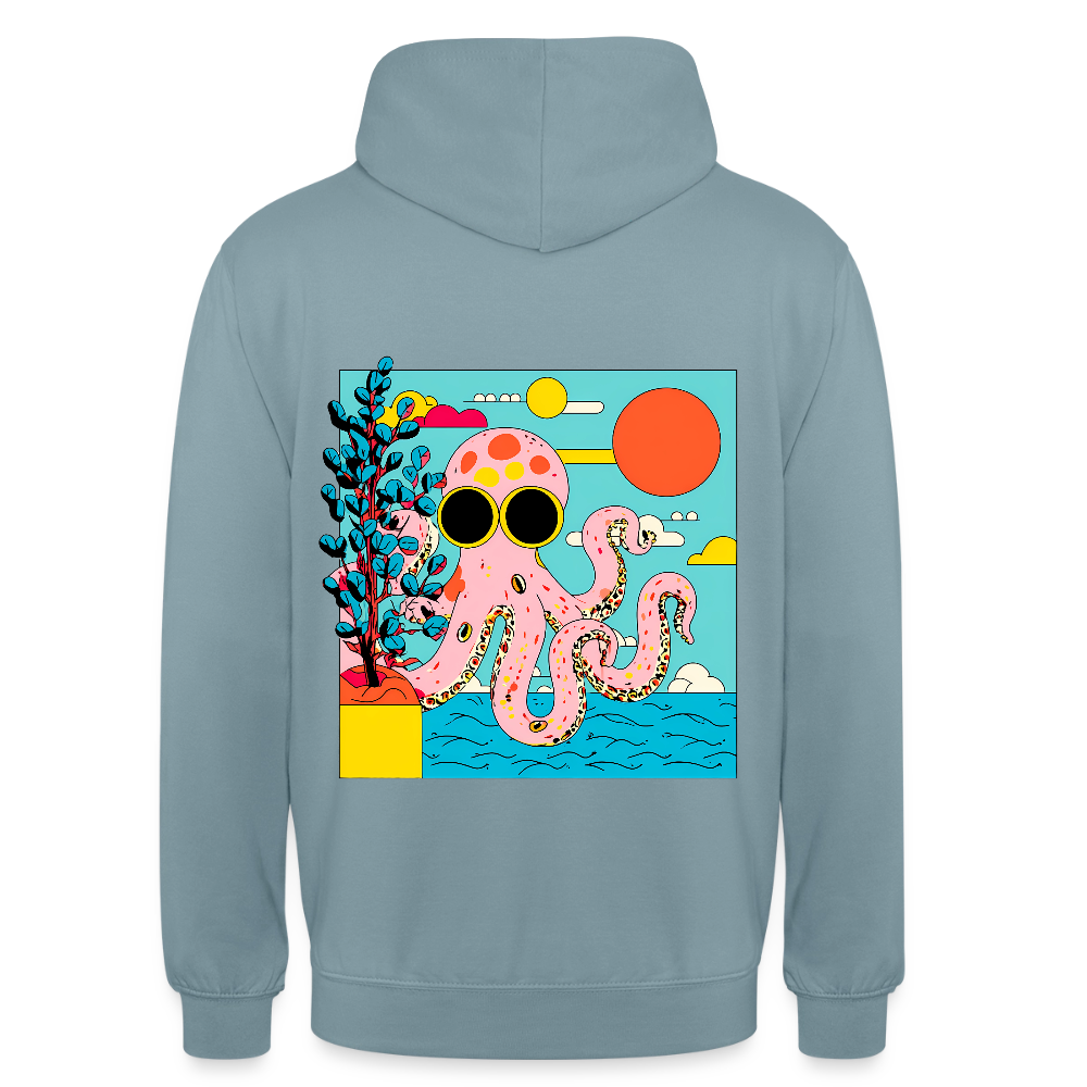 Summer Reef – Pink Octopus - Unisex Hoodie - by Artful Alchemist