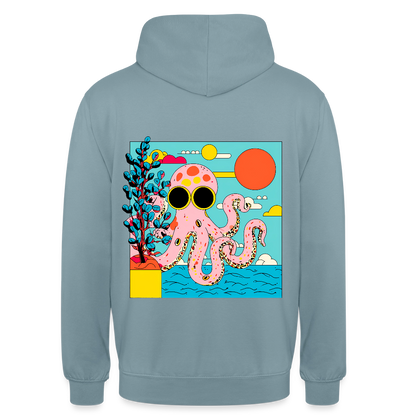 Summer Reef – Pink Octopus - Unisex Hoodie - by Artful Alchemist