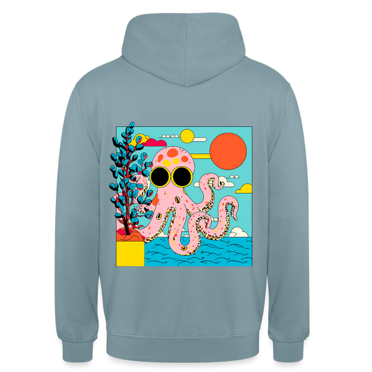 Summer Reef – Pink Octopus - Unisex Hoodie - by Artful Alchemist