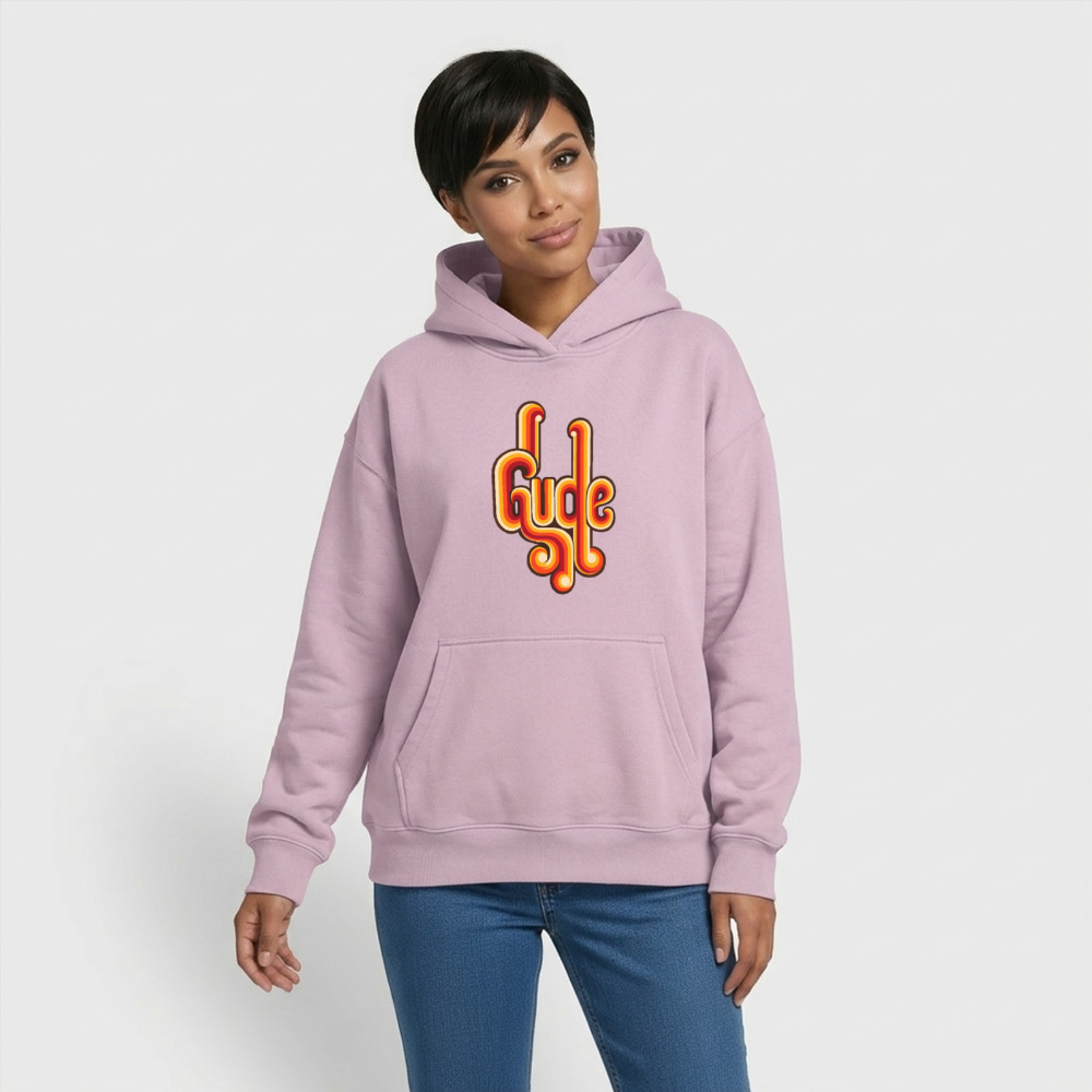 Gude Retro – Oversized Heavyweight Unisex Hoodie - Altrosa