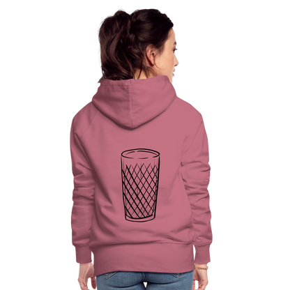 Frankfurter Geripptes - Äpplerglas - Hessisch Mundart - Frauen Premium Hoodie - by Artful Alchemist
