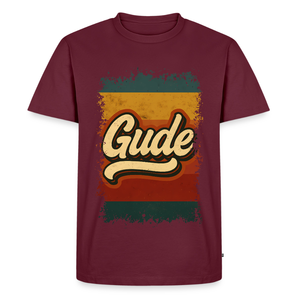 GUDE Shirt - Männer Premium T-Shirt - Burgunderrot