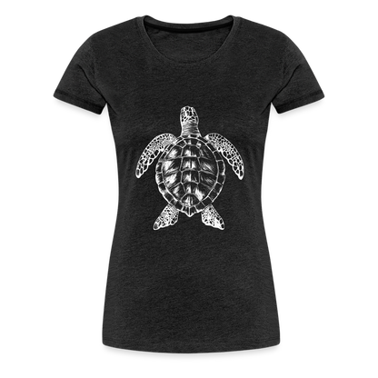 Meeresschildkröte - Monochrom - Frauen Premium T-Shirt - by Artful Alchemist