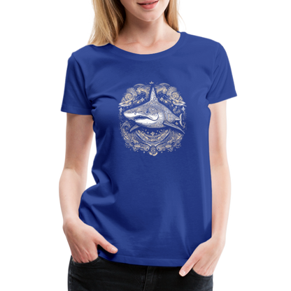 Cooler Hai mit Boho/Tribal Mustern - Frauen Premium T-Shirts - by Artful Alchemist