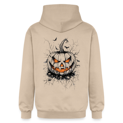 Gruseliger Horror Kürbis - Halloween Motiv - Gildan Unisex Softstyle® Midweight Hoodie - Sand