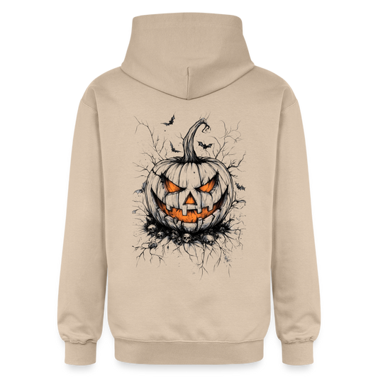 Gruseliger Horror Kürbis - Halloween Motiv - Gildan Unisex Softstyle® Midweight Hoodie - Sand