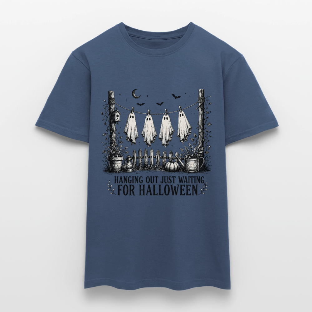 Hanging Out Just Waiting For Halloween - Männer T-Shirt - Dunkles Denimblau