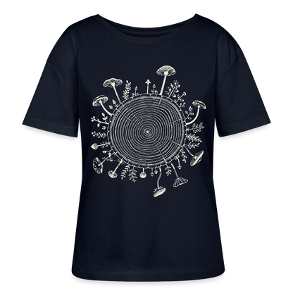 Baumringe & Pilze - Stanley/Stella Relaxed Rundhals Frauen Bio-T-Shirt SERENA - by Artful Alchemist