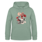 Vintage Boho Blossom Chicken - Frauen Hoodie - Graugrün