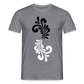 Bembel Ornamente schwarz/weiß - Männer Shirt - Graphit meliert