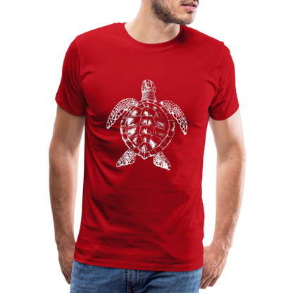 Meeresschildkröte - Monochrom - Männer Premium T-Shirt - by Artful Alchemist