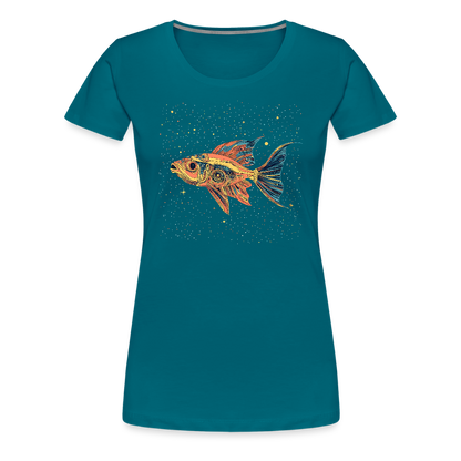 Bunter Meeres Fisch - Frauen Premium T-Shirt - by Artful Alchemist
