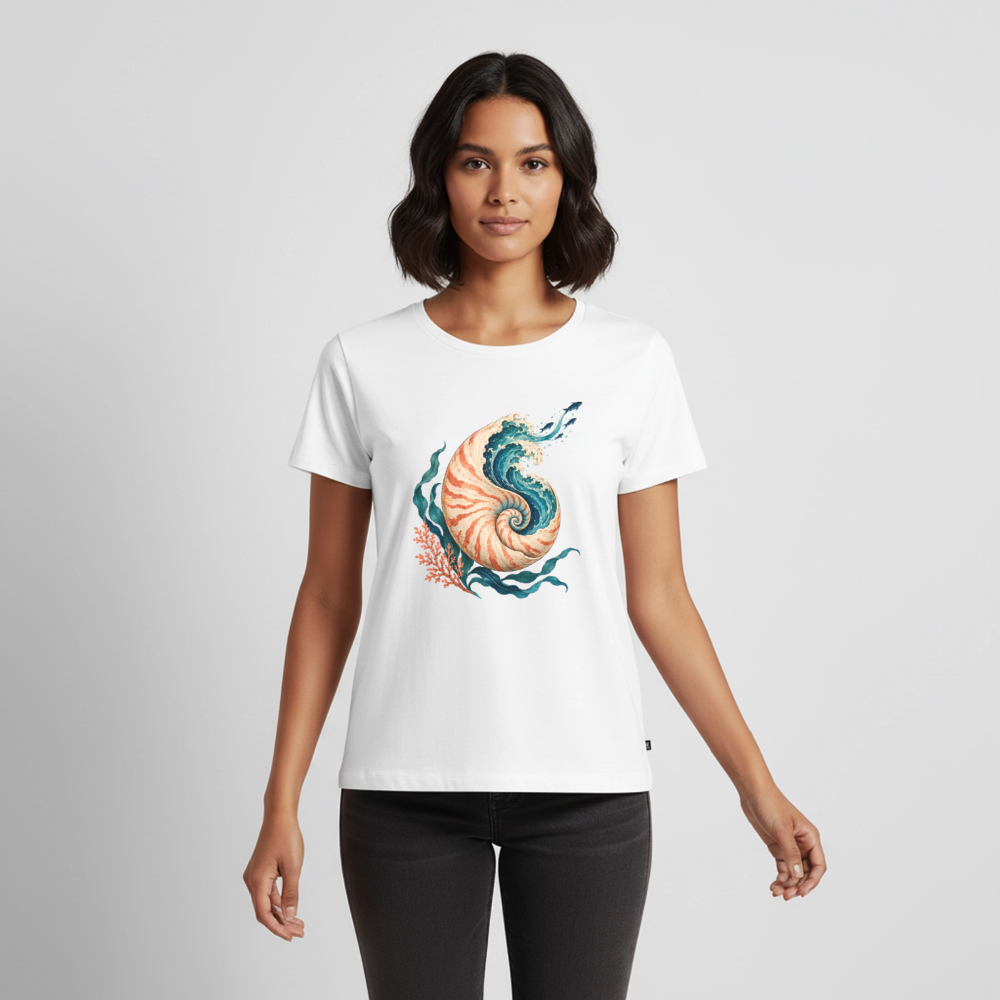 Nautilus Wave – Frauen Premium T-Shirt - Weiß