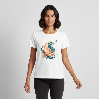 Nautilus Wave – Frauen Premium T-Shirt - Weiß