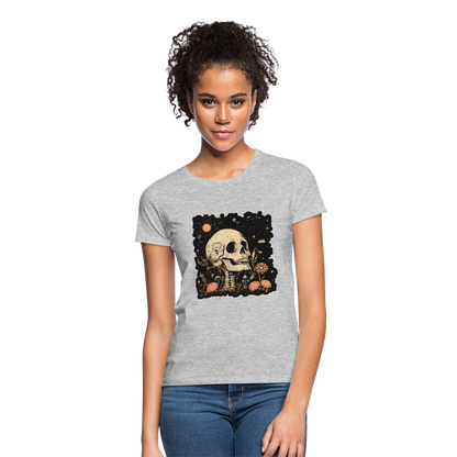 Boho Hippie Skelett im 60er, 70er Jahre Look - Frauen T-Shirt - by Artful Alchemist