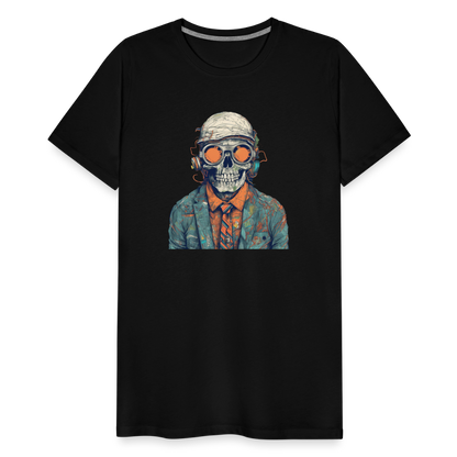Cooles Skelett Portrait mit Sonnenbrille, Mütze - Männer Premium T-Shirt - by Artful Alchemist