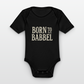 Born to Babbel – Hessisches Statement - Baby Bio-Kurzarm-Body - Schwarz