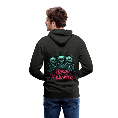 Gruselige Skelette, pink "Happy Halloween" - Männer Premium Hoodie - by Artful Alchemist