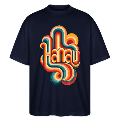 Hanau Retro – Oversized Unisex Bio T-Shirt - Navy