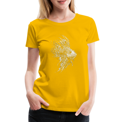 Rotfeuerfisch - Monochrom - Frauen Premium T-Shirt - by Artful Alchemist
