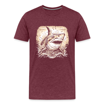 Cooler Retro Hai - Männer Premium T-Shirts - by Artful Alchemist
