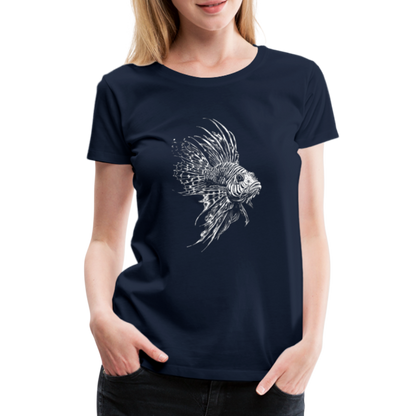 Rotfeuerfisch - Monochrom - Frauen Premium T-Shirt - by Artful Alchemist