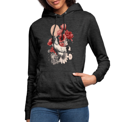 Vintage Boho Blossom Chicken - Frauen Hoodie - by Artful Alchemist
