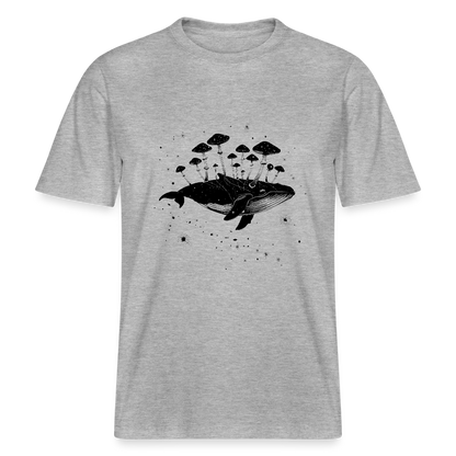 Surrealer Wal mit Pilzen im Weltraum mit Sternen - Stanley/Stella Relaxed Fit Unisex Bio-T-Shirt Sparker - by Artful Alchemist
