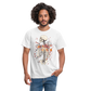 Skelett mit zarten Blumen im Boho Look - Männer T-Shirt - Weiß