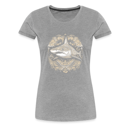 Cooler Hai mit Boho/Tribal Mustern - Frauen Premium T-Shirts - by Artful Alchemist
