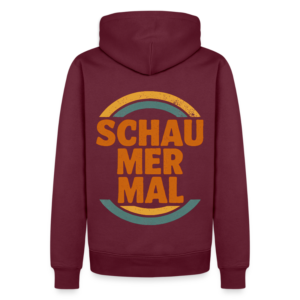 „Schau Mer Mal“ – Retro Look aus Hessen - Männer Premium Hoodie - Burgunderrot