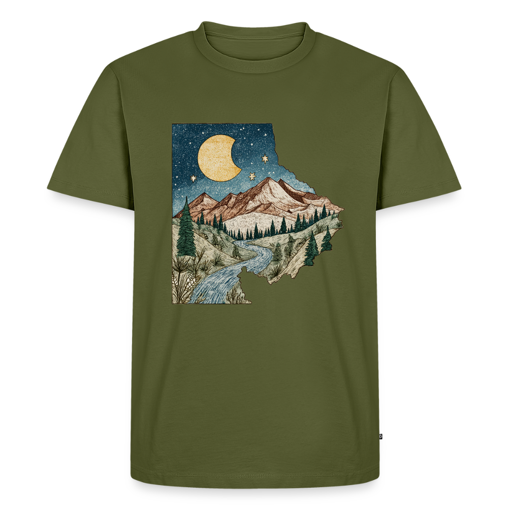Nightfall Peaks – Vintage Mountain - Männer Premium Bio T-Shirt - by Artful Alchemist