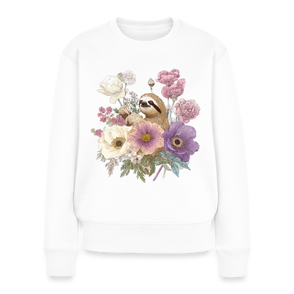 Vintage Sloth Blossom - Frauen Premium Pullover - by Artful Alchemist