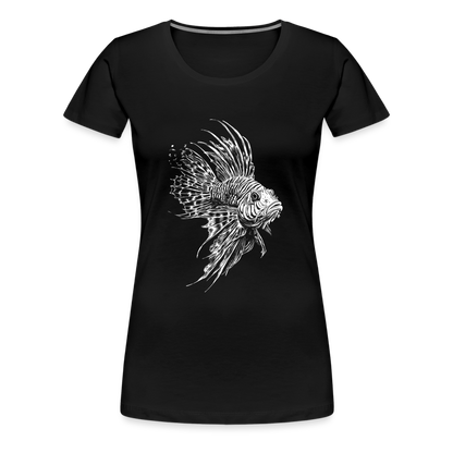 Rotfeuerfisch - Monochrom - Frauen Premium T-Shirt - by Artful Alchemist