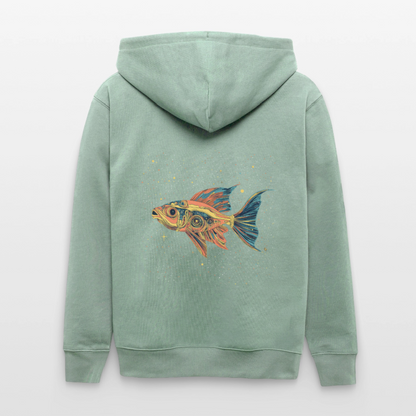 Bunter Meeres Fisch - Stanley/Stella Unisex Bio-Kapuzenjacke CULTIVATOR - by Artful Alchemist