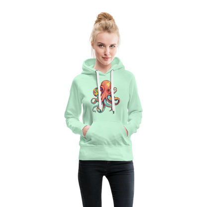 Lustiger Comic Oktopus mit Lollipop - Frauen Premium Hoodie - by Artful Alchemist