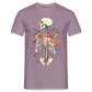 Skelett mit zarten Blumen im Boho Look - Männer T-Shirt - Lilagrau 