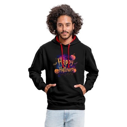 Happy Halloween mit Kürbissen als Schriftzug - Hoodie UNISEX - by Artful Alchemist