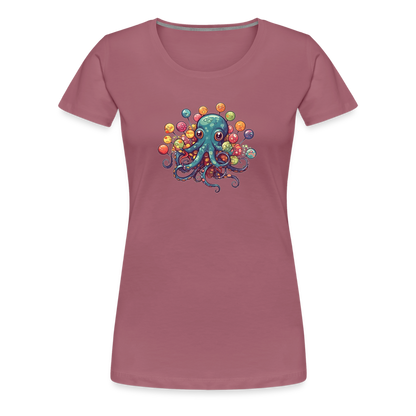 Lustiger Comic Oktopus mit Lollipops - Frauen Premium T-Shirts - by Artful Alchemist