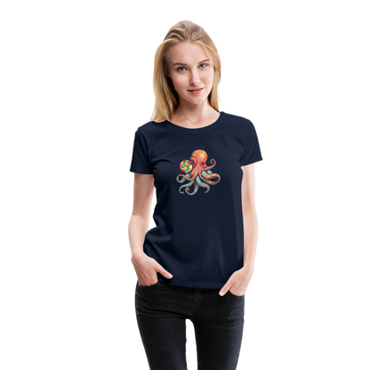Lustiger Comic Oktopus mit Lollipop - Frauen Premium T-Shirts - by Artful Alchemist