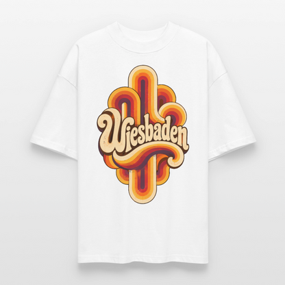 Wiesbaden Retro – Oversized Unisex Bio T-Shirt - Weiß
