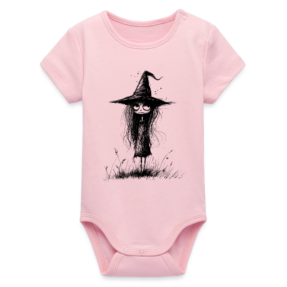 Kleine Hexe - Stanley/Stella Baby Bio Kurzarm-Body - Hellrosa