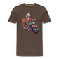 Coole alte Biker Oma - Motorrad Omi  - Männer T-Shirt - Edelbraun