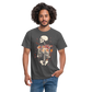 Skelett mit zarten Blumen im Boho Look - Männer T-Shirt - Anthrazit